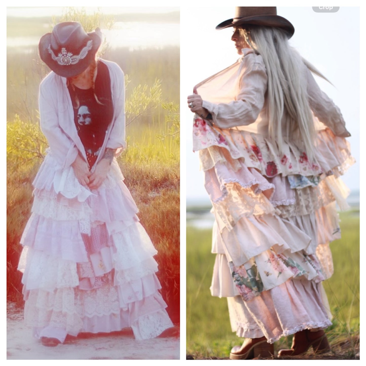 Large sippin whisky ruffle kimono duster, country boho