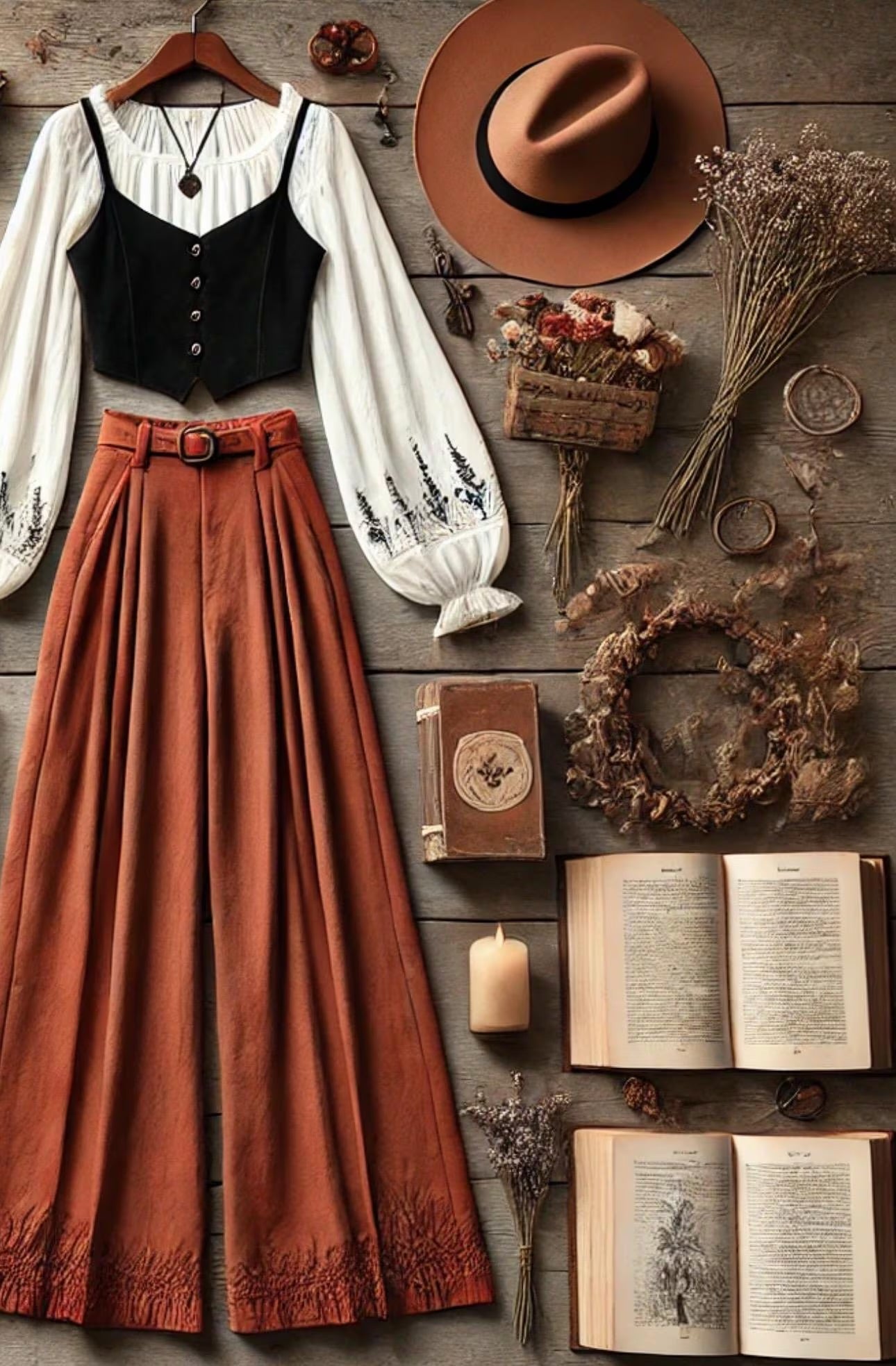 Fall Witchcore Thrifted Clothing Bundle Cottage Witch Autumn Outfit Set Boho Dark Academia Vintage Inspired Wardrobe Curated Ethical
~ Women’s Size LARGE
