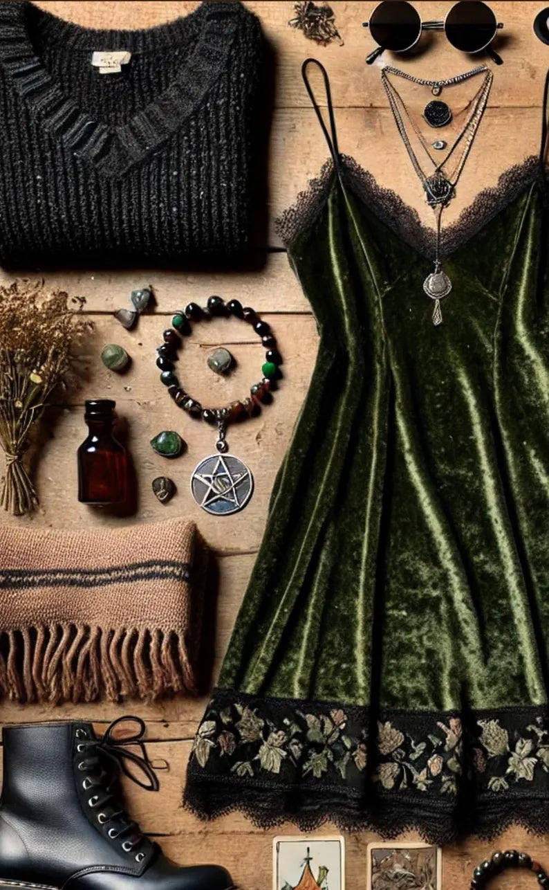Gilly Owens Practical whimsy Goth Magic bundle, thrift style box witchy aesthetic style bundle, whimsi witchy True Rebel Clothing - Women’s size MEDIUM
