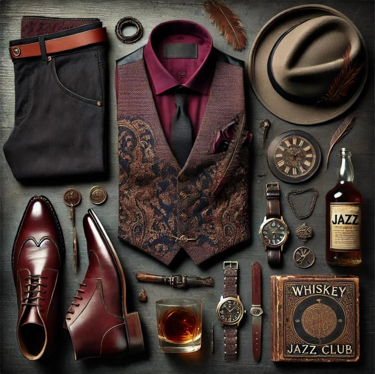 Bohemian Rocker Men’s Thrift Bundle | Vintage Artist Style | Nomad Poet Aesthetic | Layered Indie Rock Fashion One-of-a-Kind Menswear (Sample Bundle)