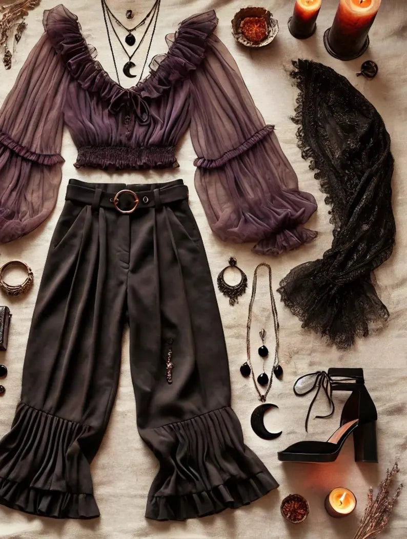 Gilly Owens Practical whimsy Goth Magic bundle, thrift style box witchy aesthetic style bundle, whimsi witchy True Rebel Clothing - Women’s size MEDIUM