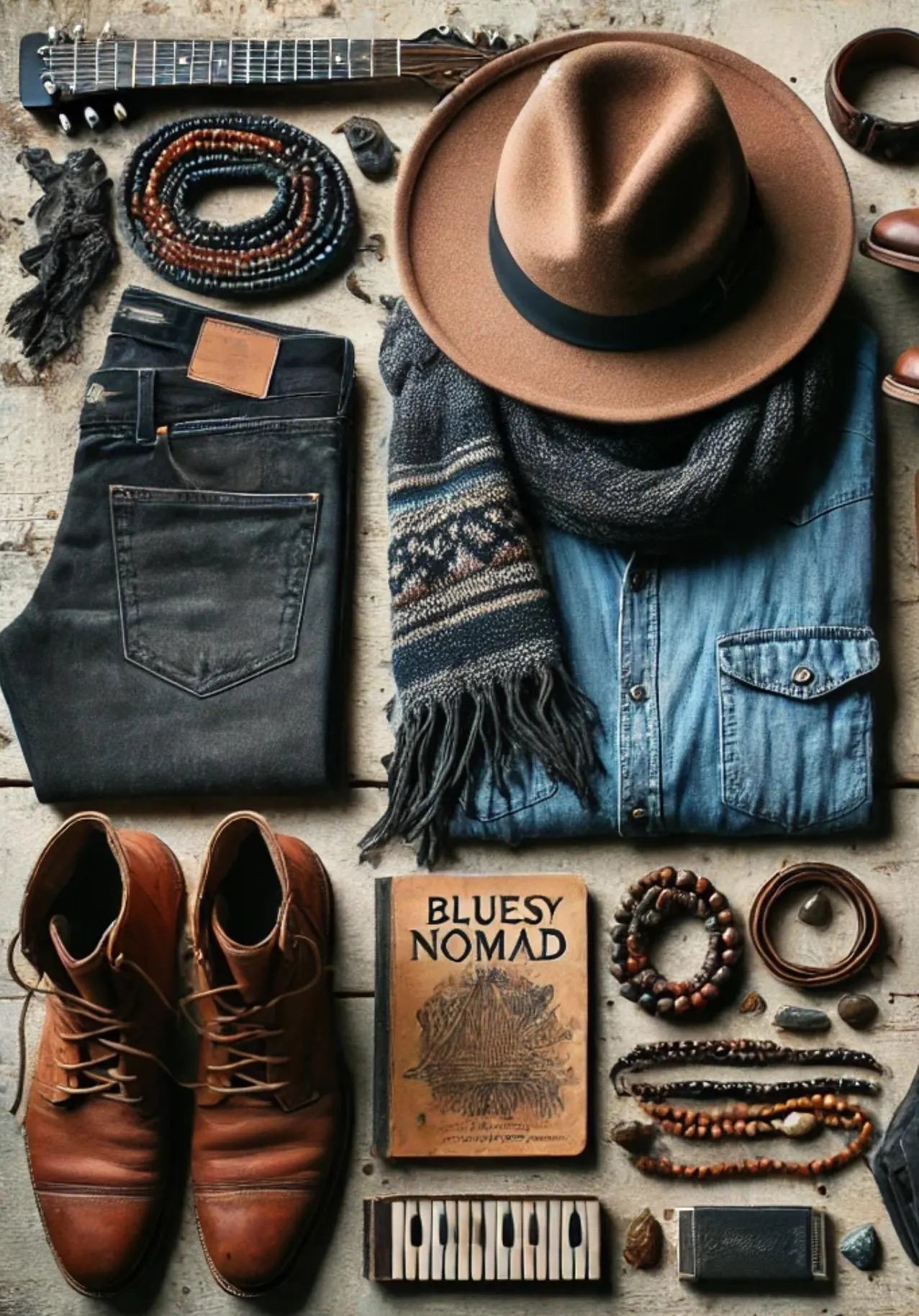 Bohemian Rocker Men’s Thrift Bundle | Vintage Artist Style | Nomad Poet Aesthetic | Layered Indie Rock Fashion One-of-a-Kind Menswear (Sample Bundle)