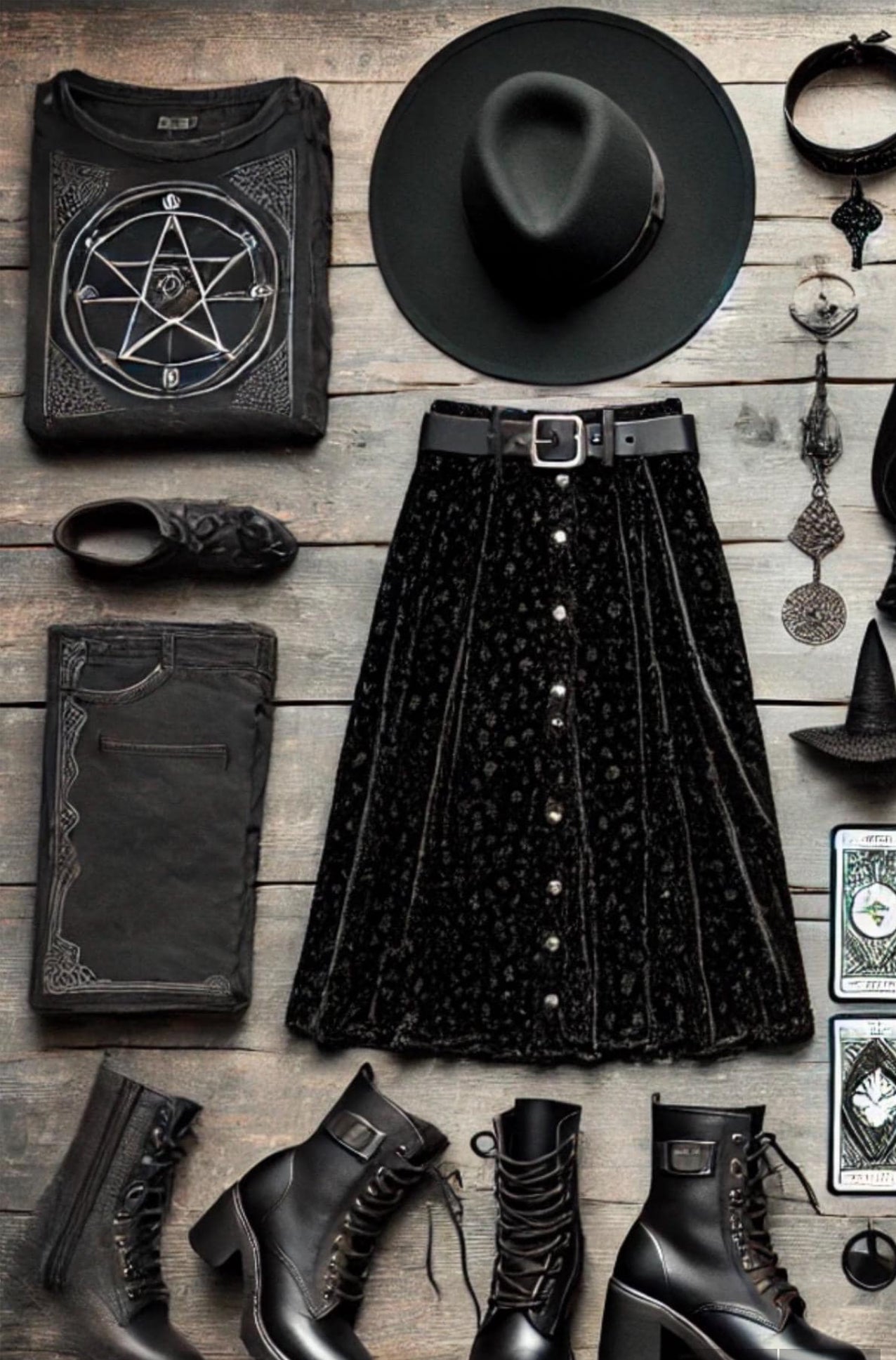 Dark fairy core, clothing style box, witchy aesthetic style bundle, whimsi goth dark clothing style, witch clothing, True Rebel Clothing Size (SMALL)