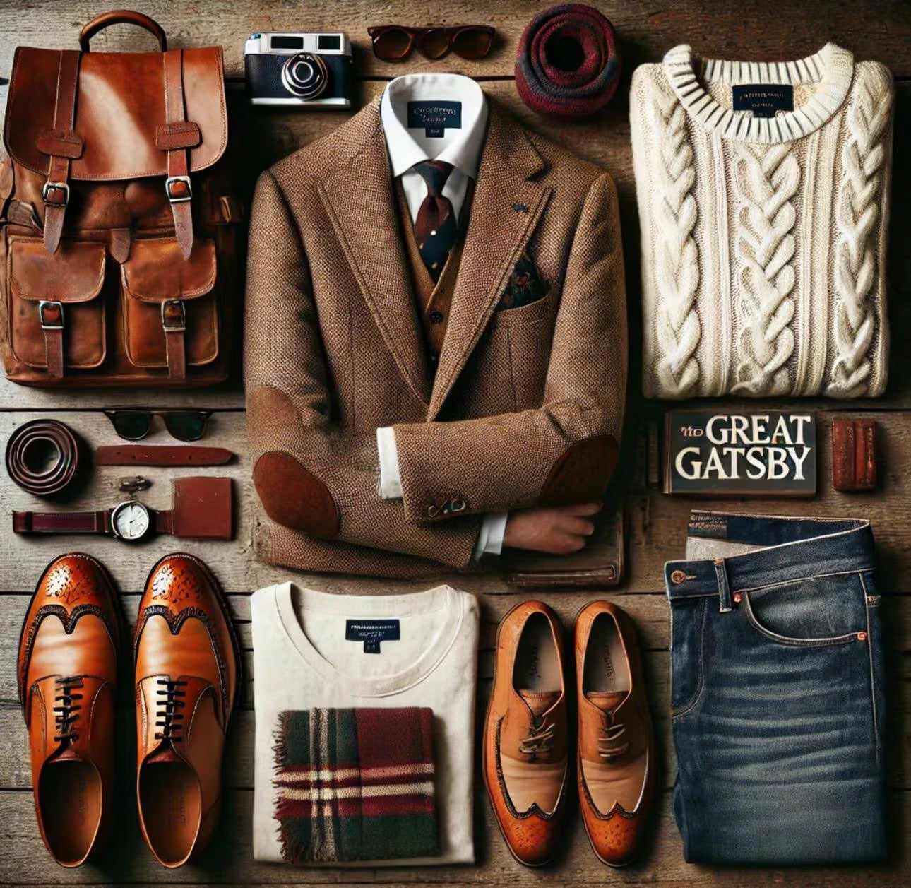 Men's Vintage Prep Style Box • Curated Tweed & Cable Knit Mystery Bundle (Medium Bundle)