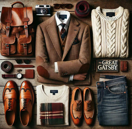Men's Vintage Prep Style Box • Curated Tweed & Cable Knit Mystery thrift Bundle (Small Bundle)