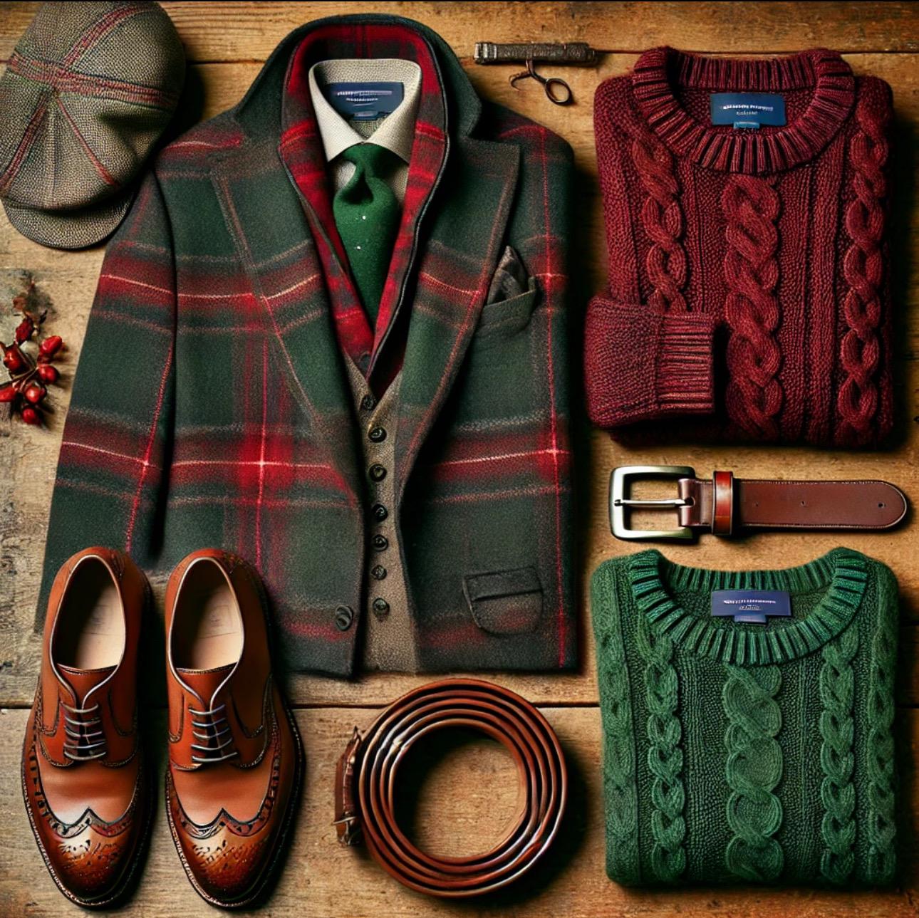 Men's Vintage Prep Style Box • Curated Tweed & Cable Knit Mystery Bundle (Medium Bundle)