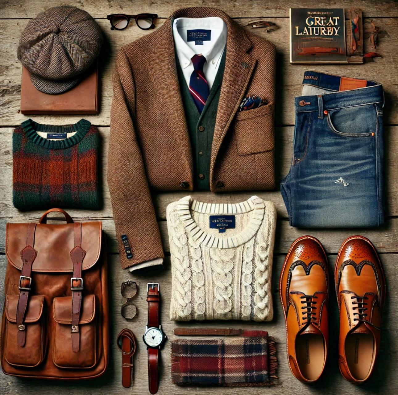 Men's Vintage Prep Style Box • Curated Tweed & Cable Knit Mystery Bundle (Medium Bundle)