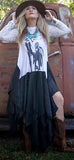 Fleetwood Mac maxi dress, black lace maxi OS