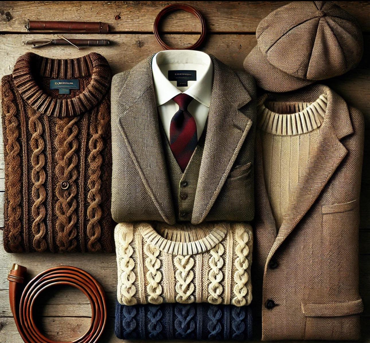 Men's Vintage Prep Style Box • Curated Tweed & Cable Knit Mystery Bundle (Medium Bundle)