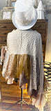 Gypsy scoop neck lace n crochet shabby lovers poncho L