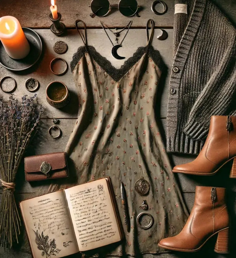Gilly Owens Practical whimsy Goth Magic bundle, thrift style box witchy aesthetic style bundle, whimsi witchy True Rebel Clothing - Women’s size MEDIUM