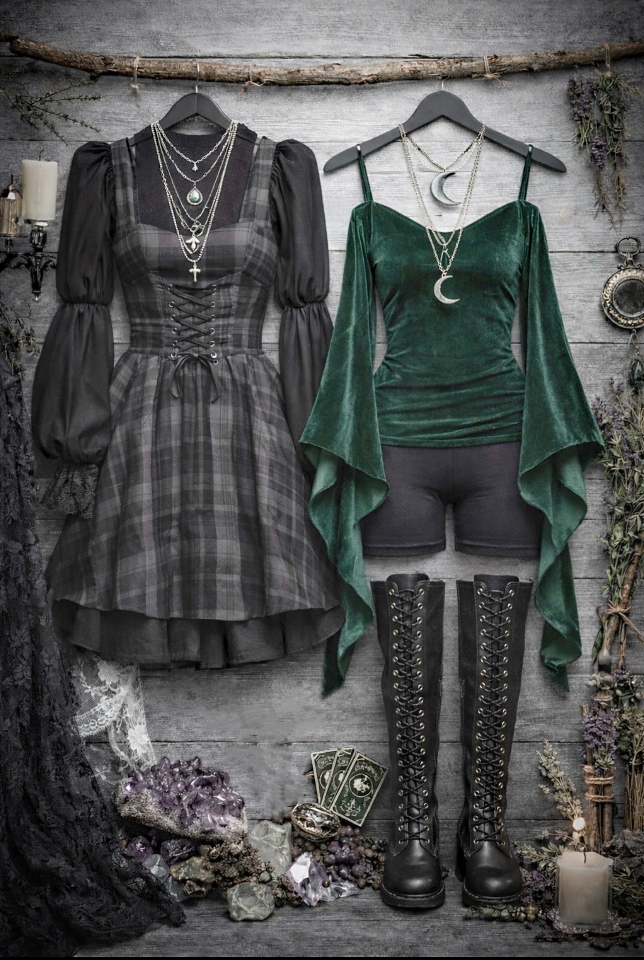 Fairycore Thrift Bundle | Dark Fairy Goth Outfit | Witchy Cottagecore Clothing Bundle | Romantic Fantasy Aesthetic | Upcycled Fairycore Style | True Rebel Clothing large