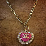 Chanel button 20 inch necklace, designer chic