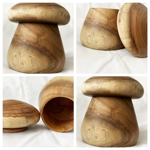 Wooden mushroom, artisan made