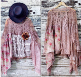Shabby chic lace poncho