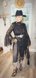 Whimsy Goth Lace & Fringe Boho Top – Stevie Nicks-Inspired Statement Piece