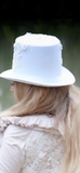 Mad hatter top hat, vintage wedding laces