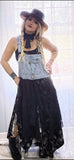Bohemian gypsy overall lace maxi dress, M